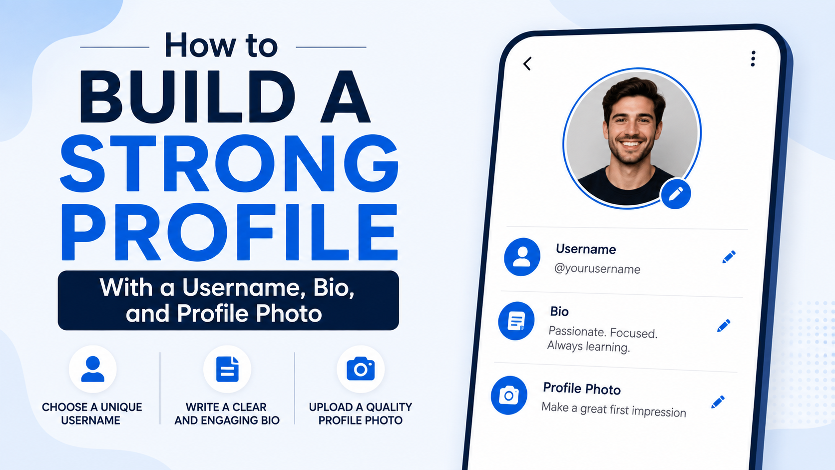 How to Build a Strong Profile With a Username, Bio, and Profile Photo