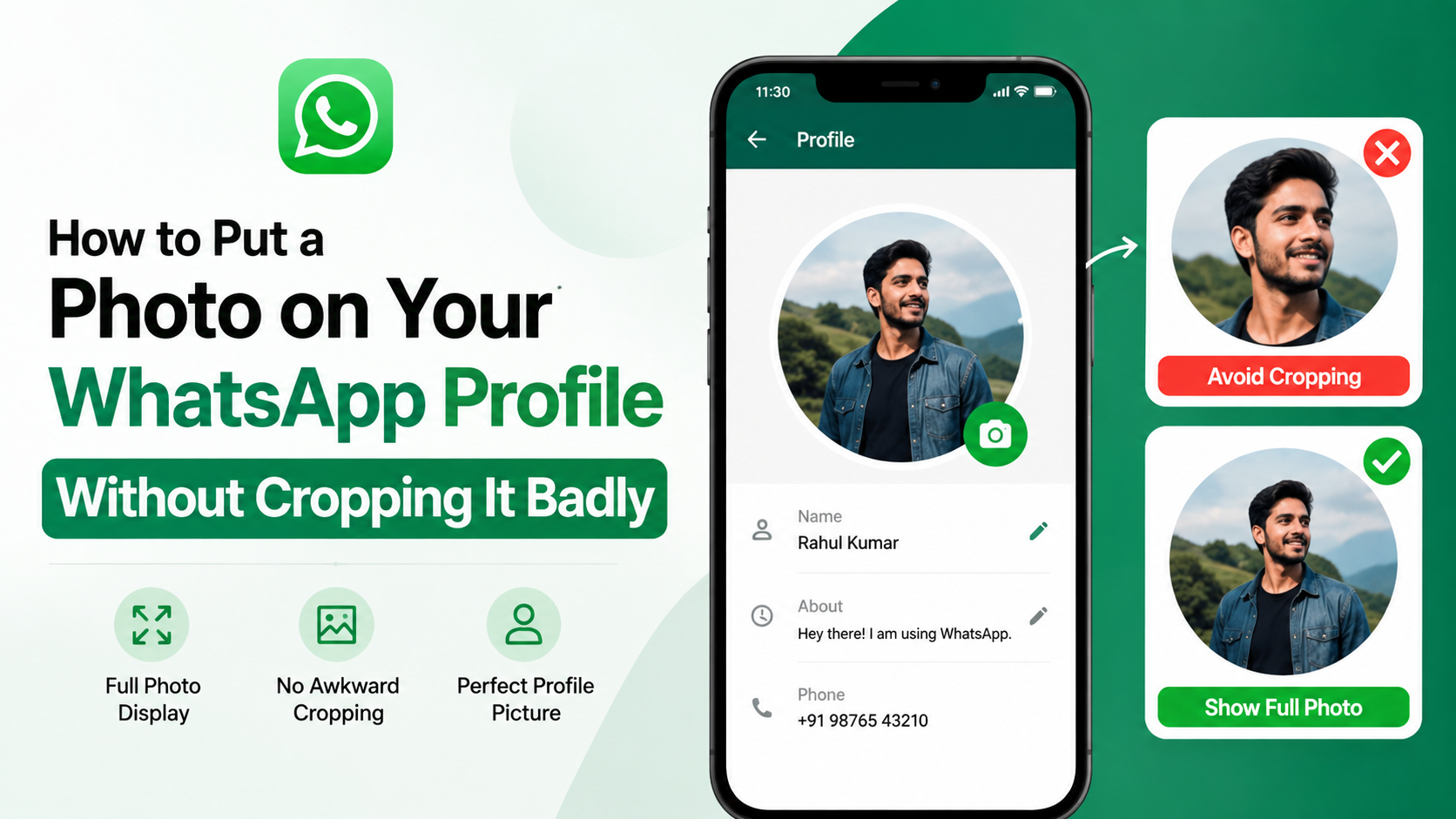 How to Put a Photo on Your WhatsApp Profile Without Cropping It Badly