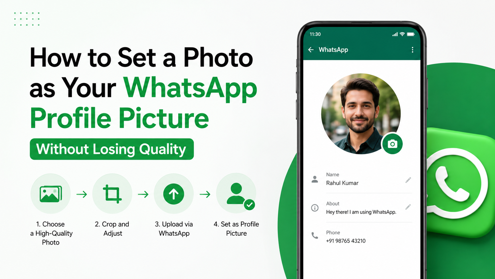 How to Set a Photo as Your WhatsApp Profile Picture Without Losing Quality