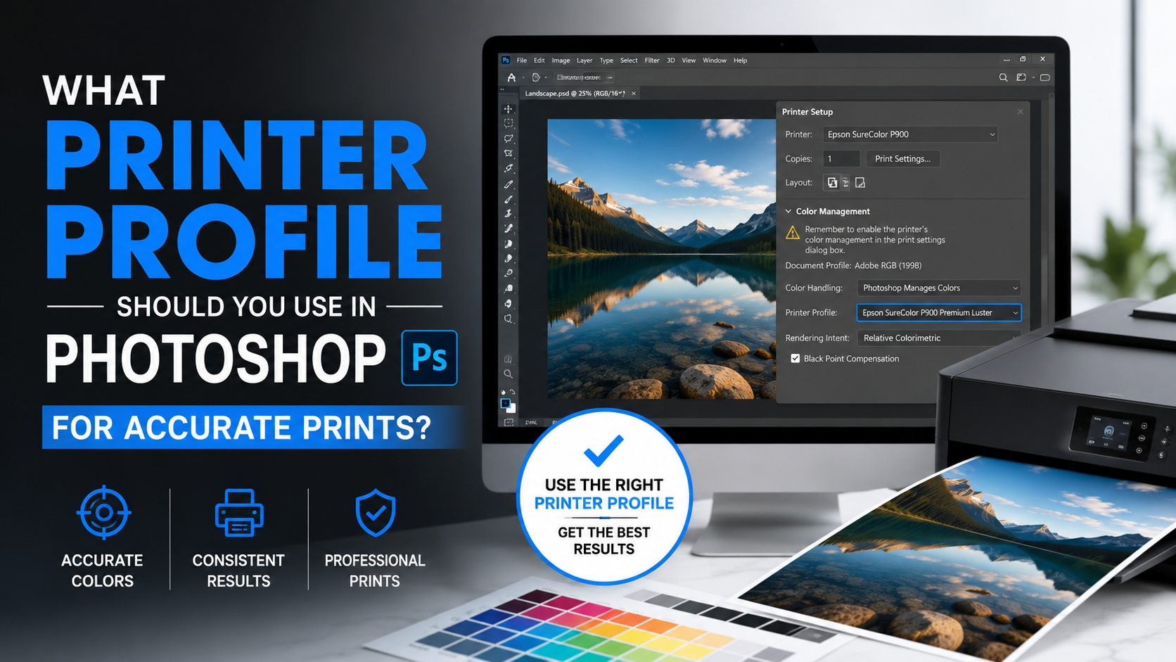 What Printer Profile Should You Use in Photoshop for Accurate Prints?