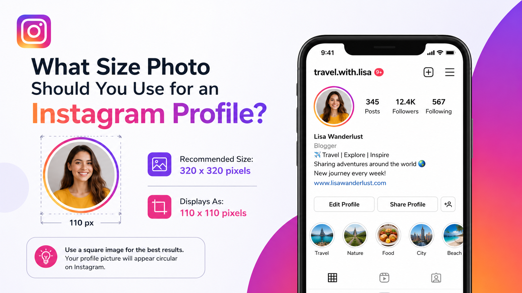 What Size Photo Should You Use for an Instagram Profile?