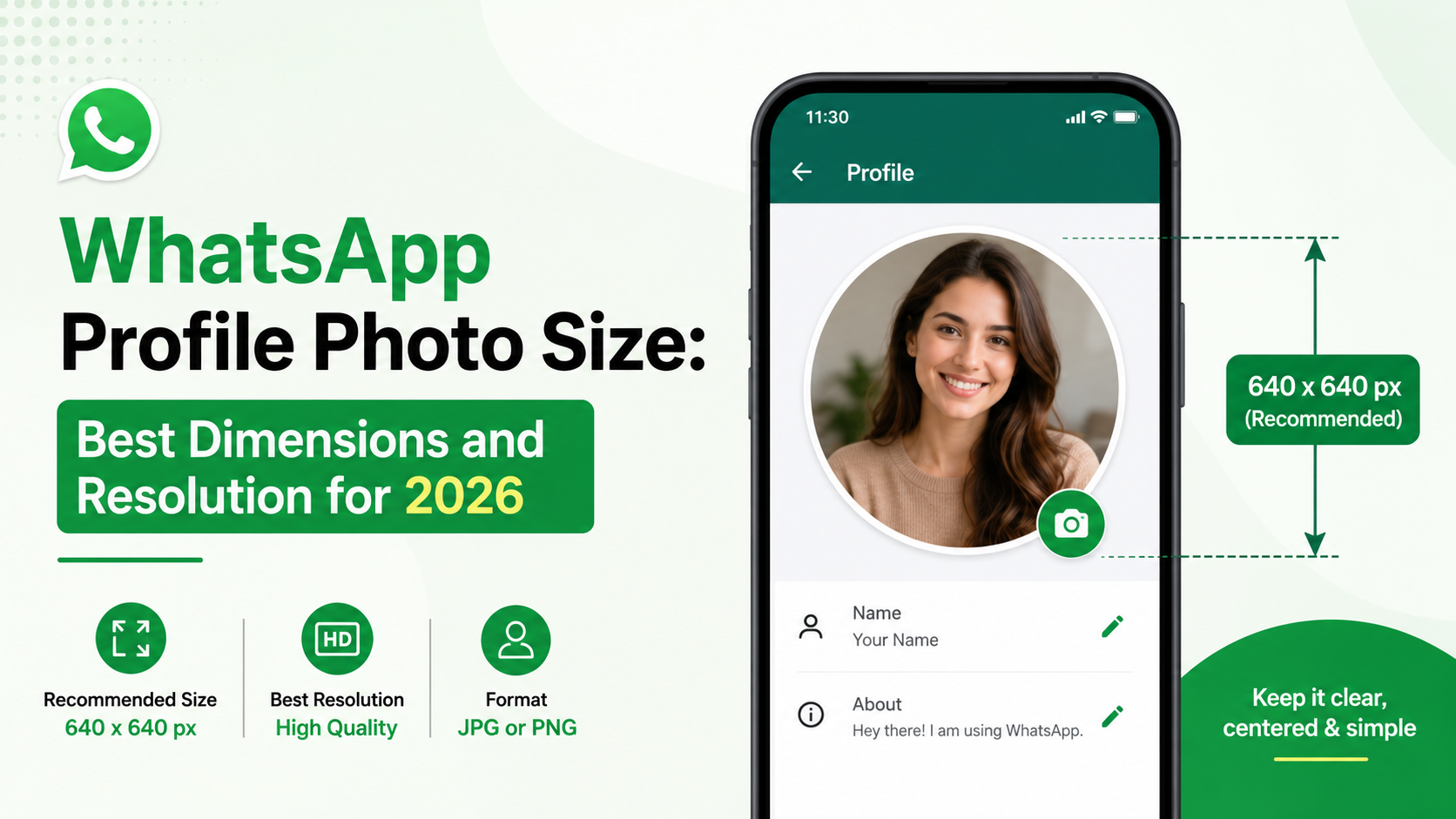 WhatsApp Profile Photo Size: Best Dimensions and Resolution for 2026