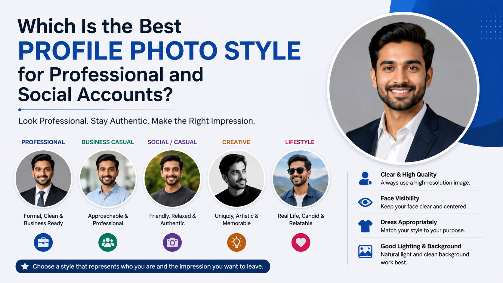 Which Is the Best Profile Photo Style for Professional and Social Accounts?