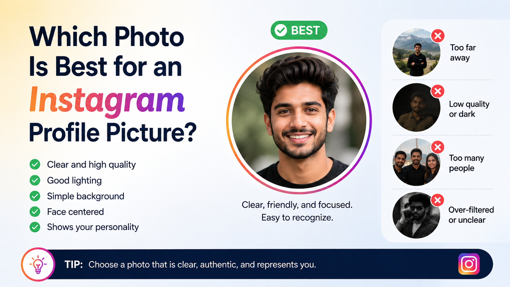 Which Photo Is Best for an Instagram Profile Picture?