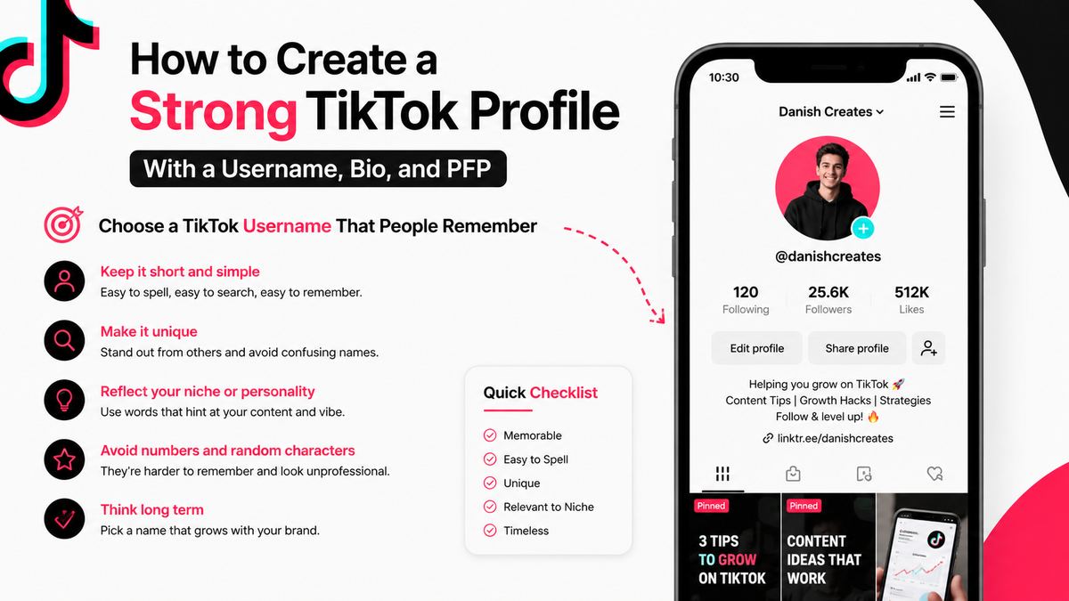 Choose a TikTok Username That People Remember