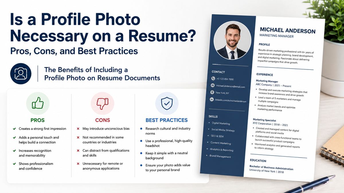 The Benefits of Including a Profile Photo on Resume Documents