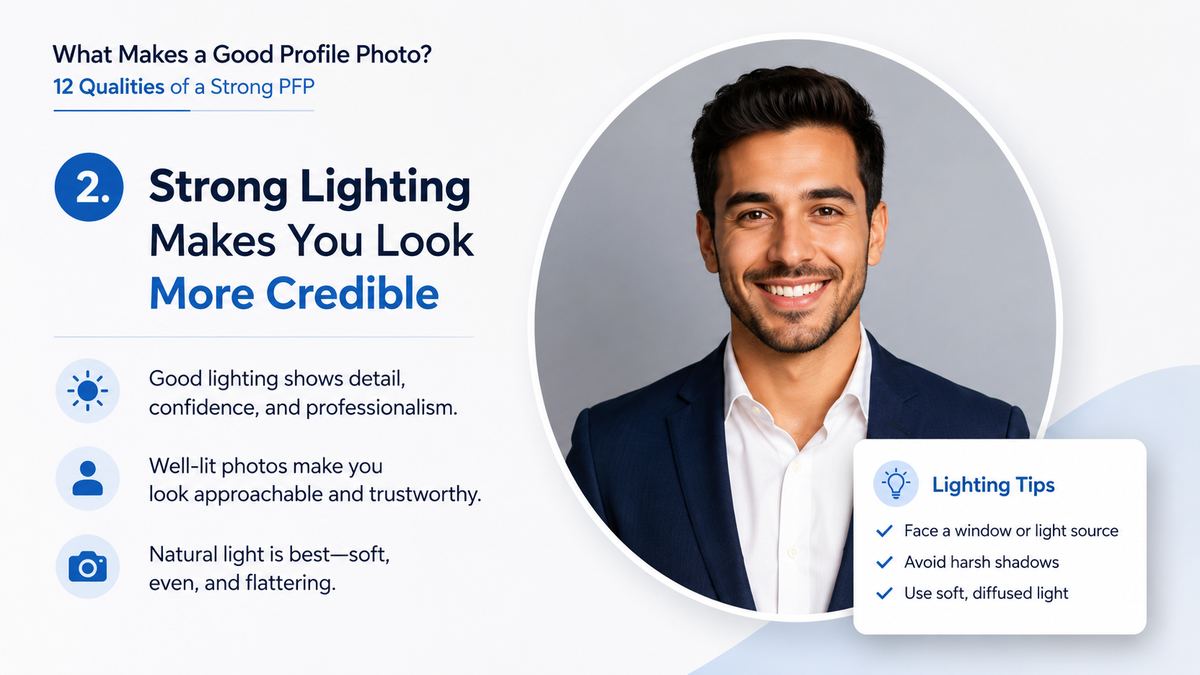 2. Strong Lighting Makes You Look More Credible