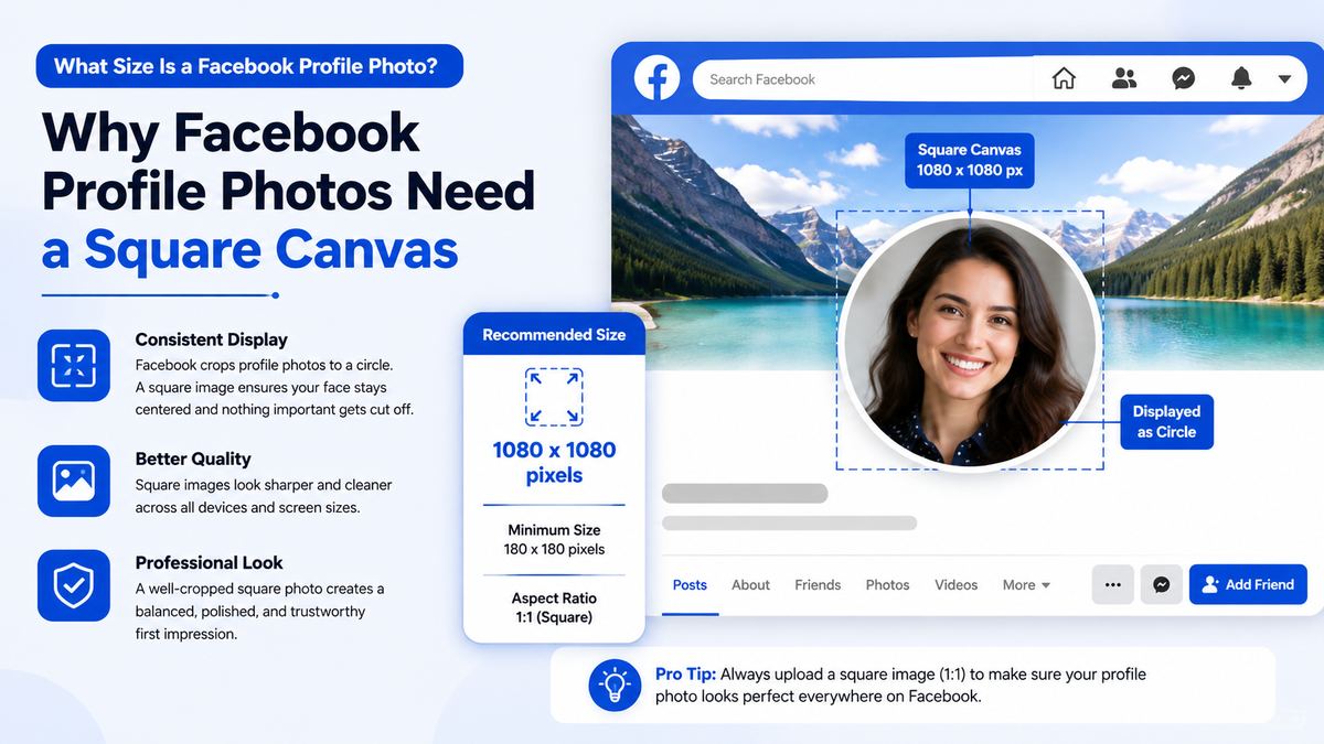 Why Facebook Profile Photos Need a Square Canvas