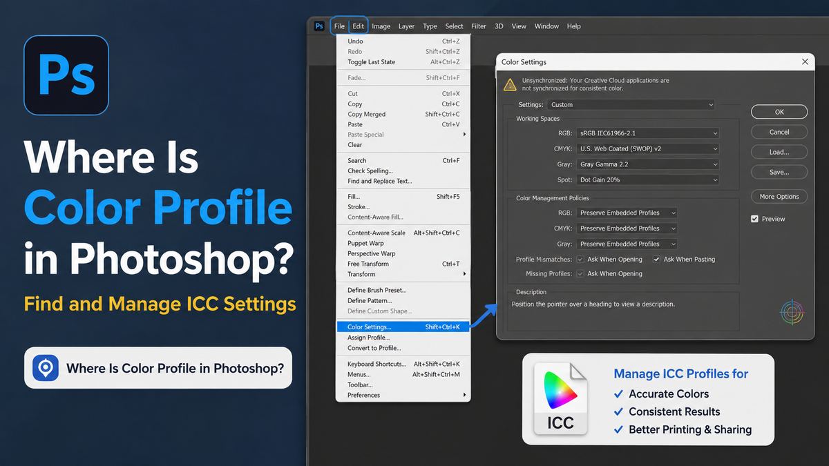 Where Is Color Profile in Photoshop?