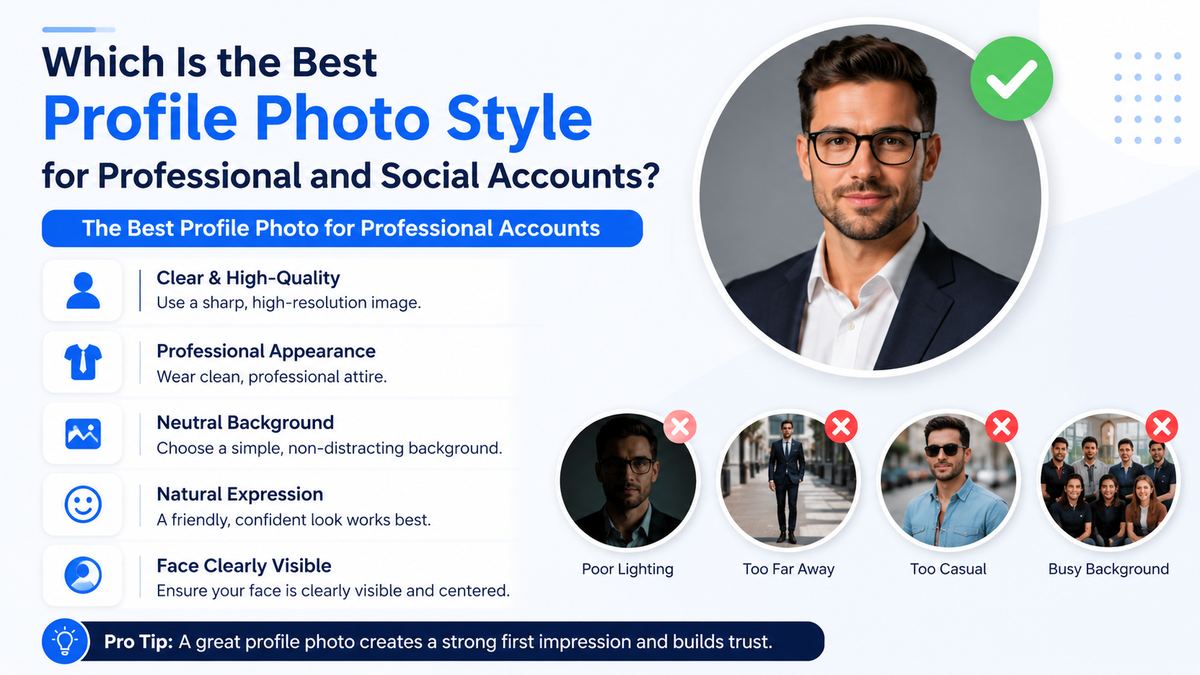 The Best Profile Photo for Professional Accounts