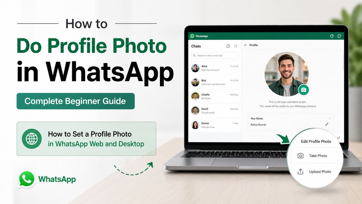 How to Set a Profile Photo in WhatsApp Web and Desktop