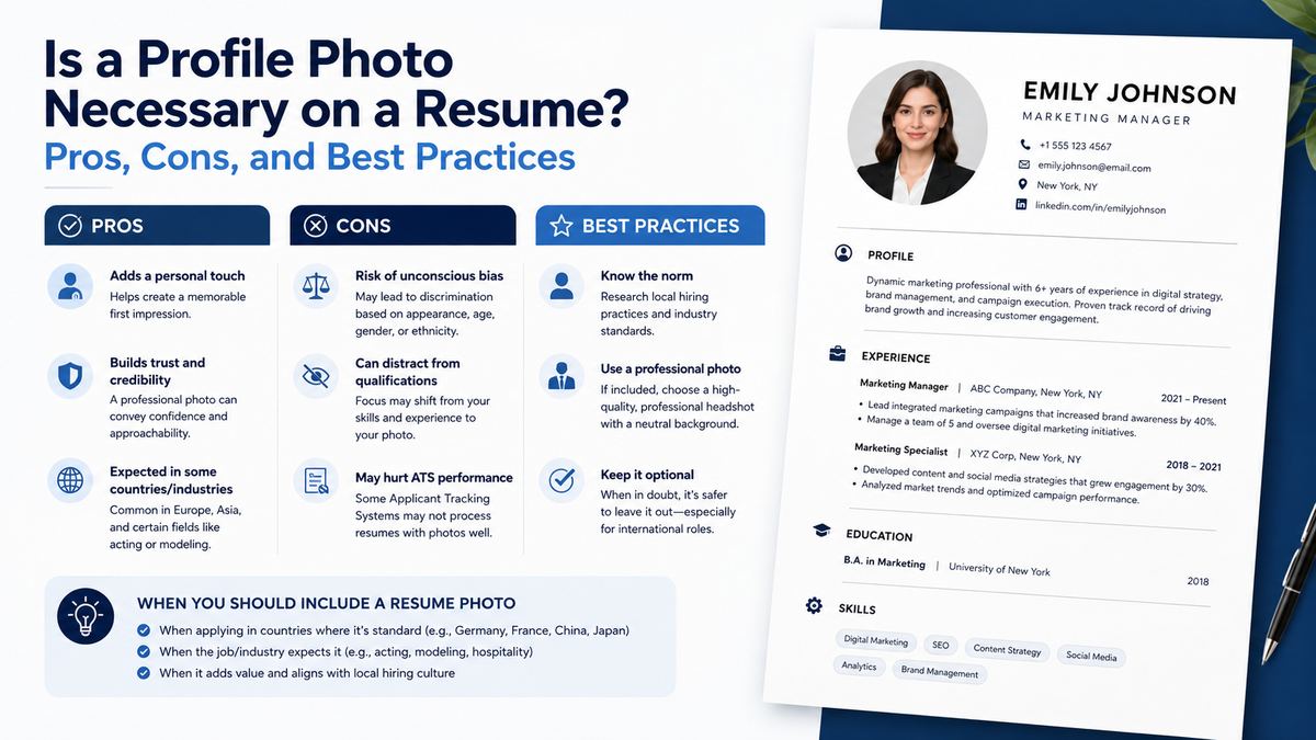 When You Should Include a Resume Photo