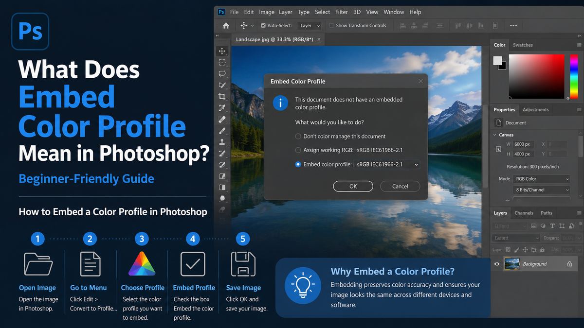 How to Embed a Color Profile in Photoshop