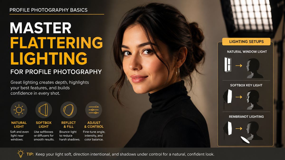 Master Flattering Lighting for Profile Photography