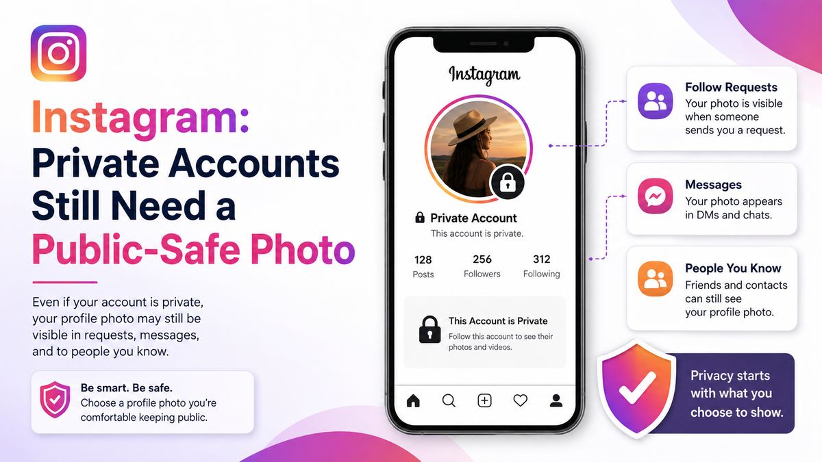 Instagram: Private Accounts Still Need a Public-Safe Photo
